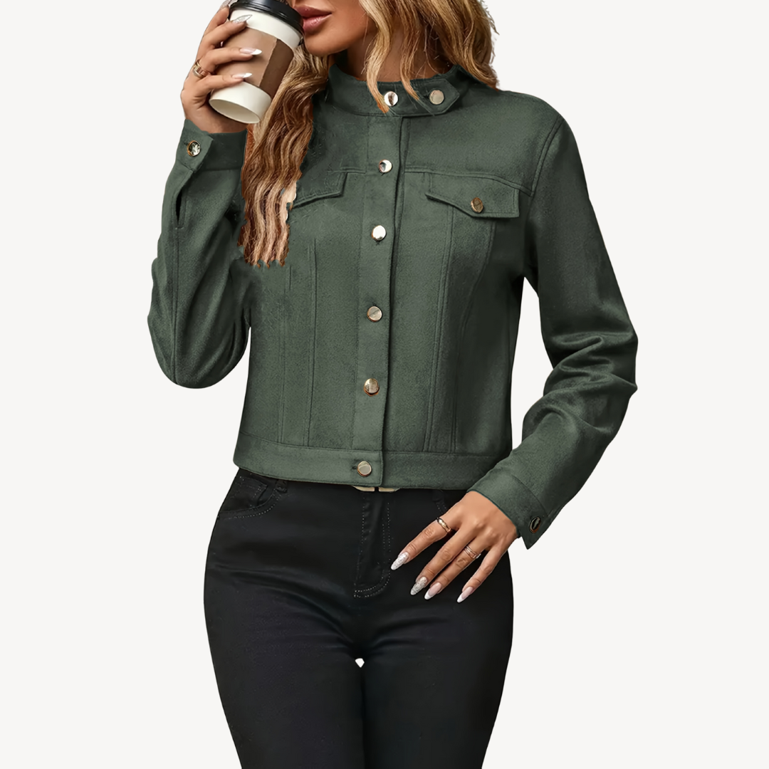 Elarova | Klassische, kurze Jeansjacke für Damen