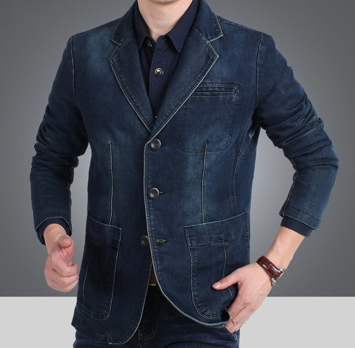 Elarova | Klassischer Blazer mit Revers für Herren