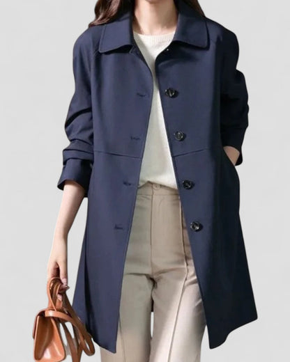 Elarova | Klassischer einreihiger Trenchcoat für Damen