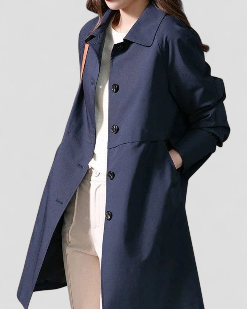 Elarova | Klassischer einreihiger Trenchcoat für Damen