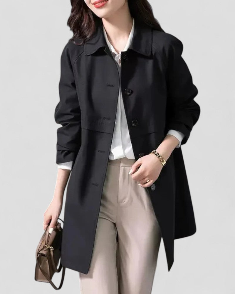 Elarova | Klassischer einreihiger Trenchcoat für Damen