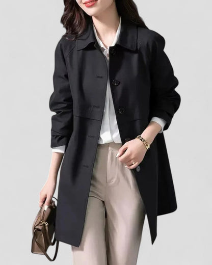 Elarova | Klassischer einreihiger Trenchcoat für Damen