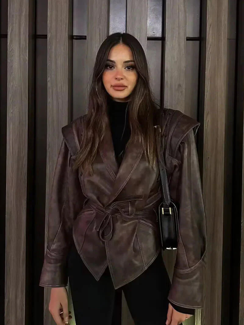 Elarova | Knopf Schnürung Jacke für Damen