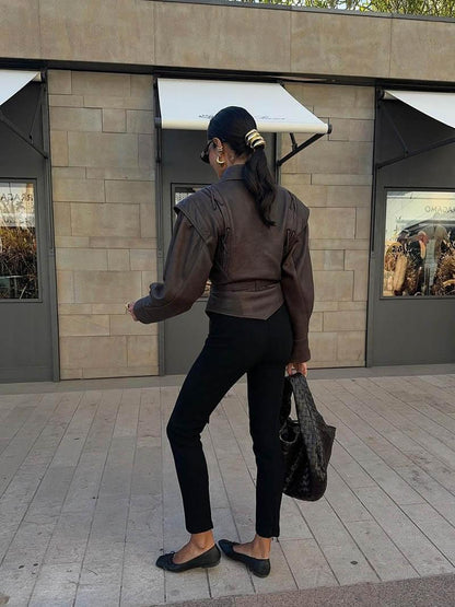 Elarova | Knopf Schnürung Jacke für Damen