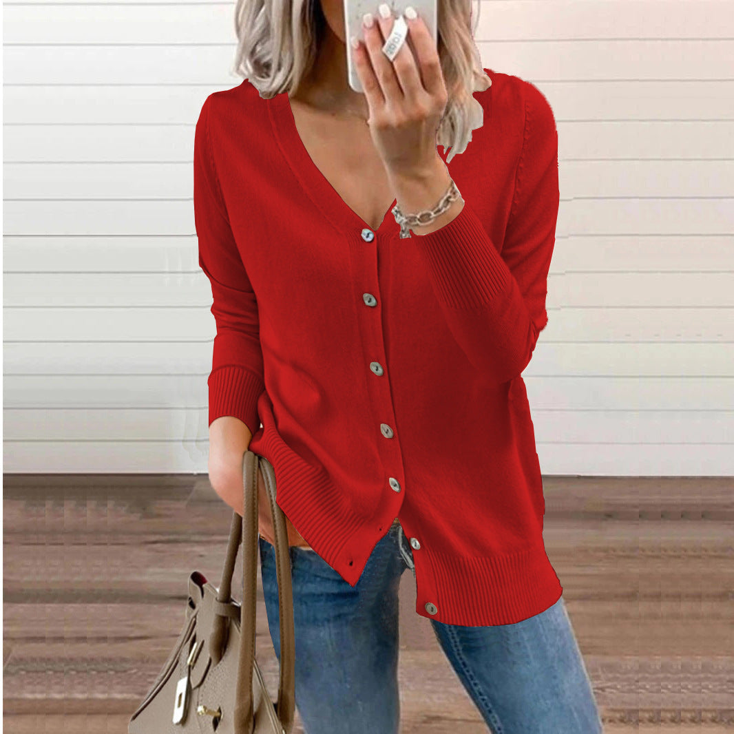 Elarova | Knopf Strick Cardigan Pullover