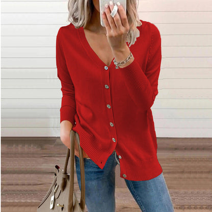 Elarova | Knopf Strick Cardigan Pullover