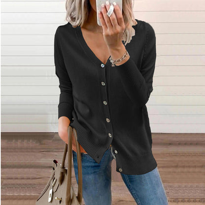 Elarova | Knopf Strick Cardigan Pullover