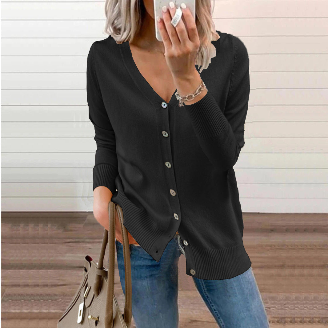 Elarova | Knopf Strick Cardigan Pullover