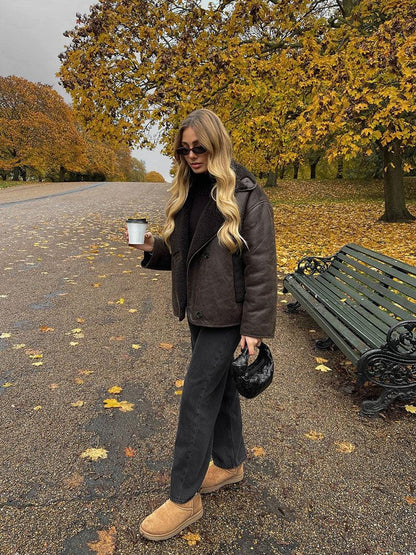 Elarova | Knopfdetails Langarmjacke für Damen