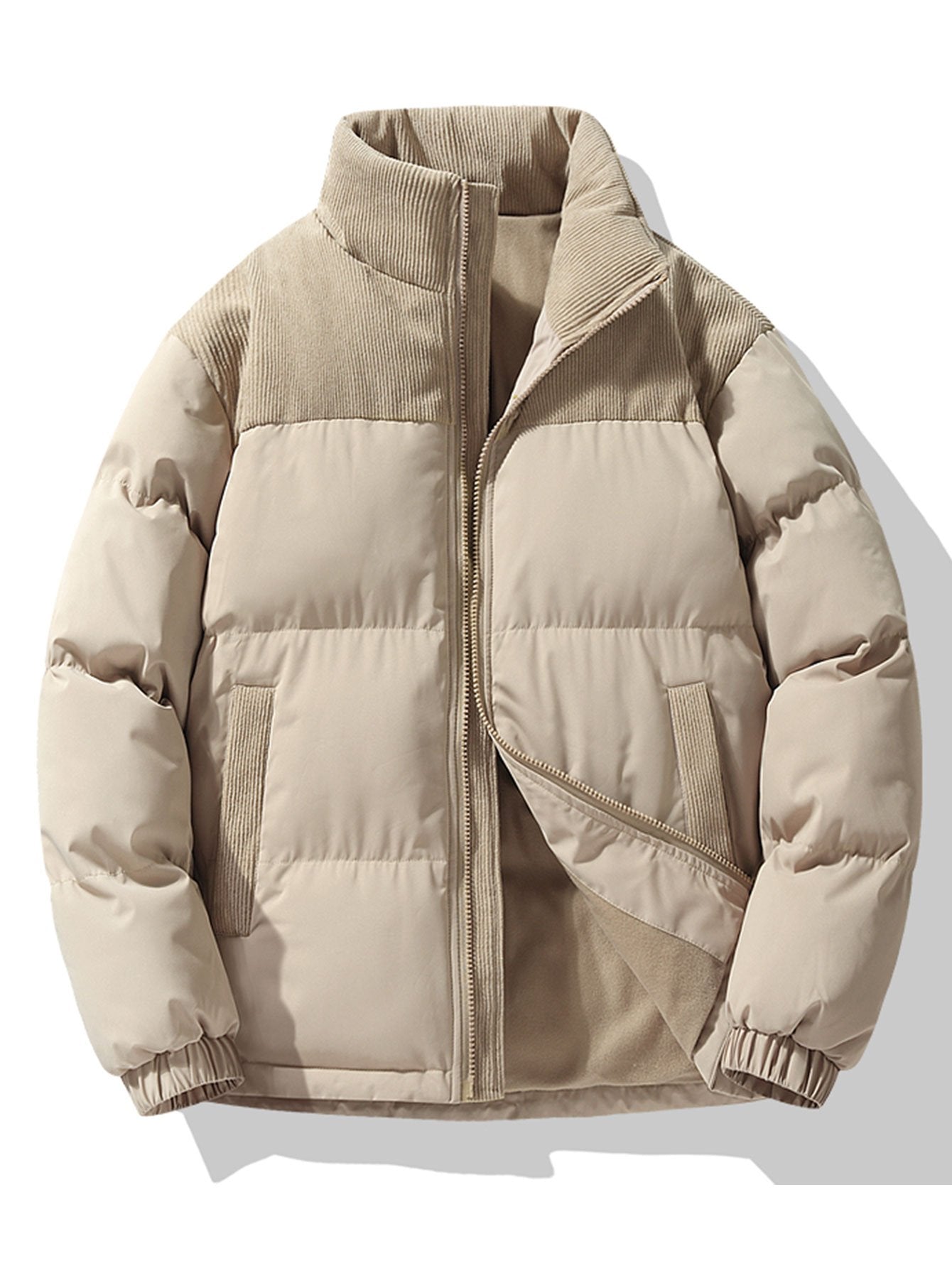 Elarova | Kordkragen-Pufferjacke für Herren