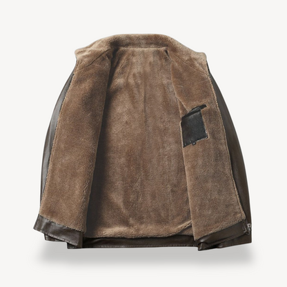 Elarova | Kunstlederjacke mit Fleecefutter für Herren