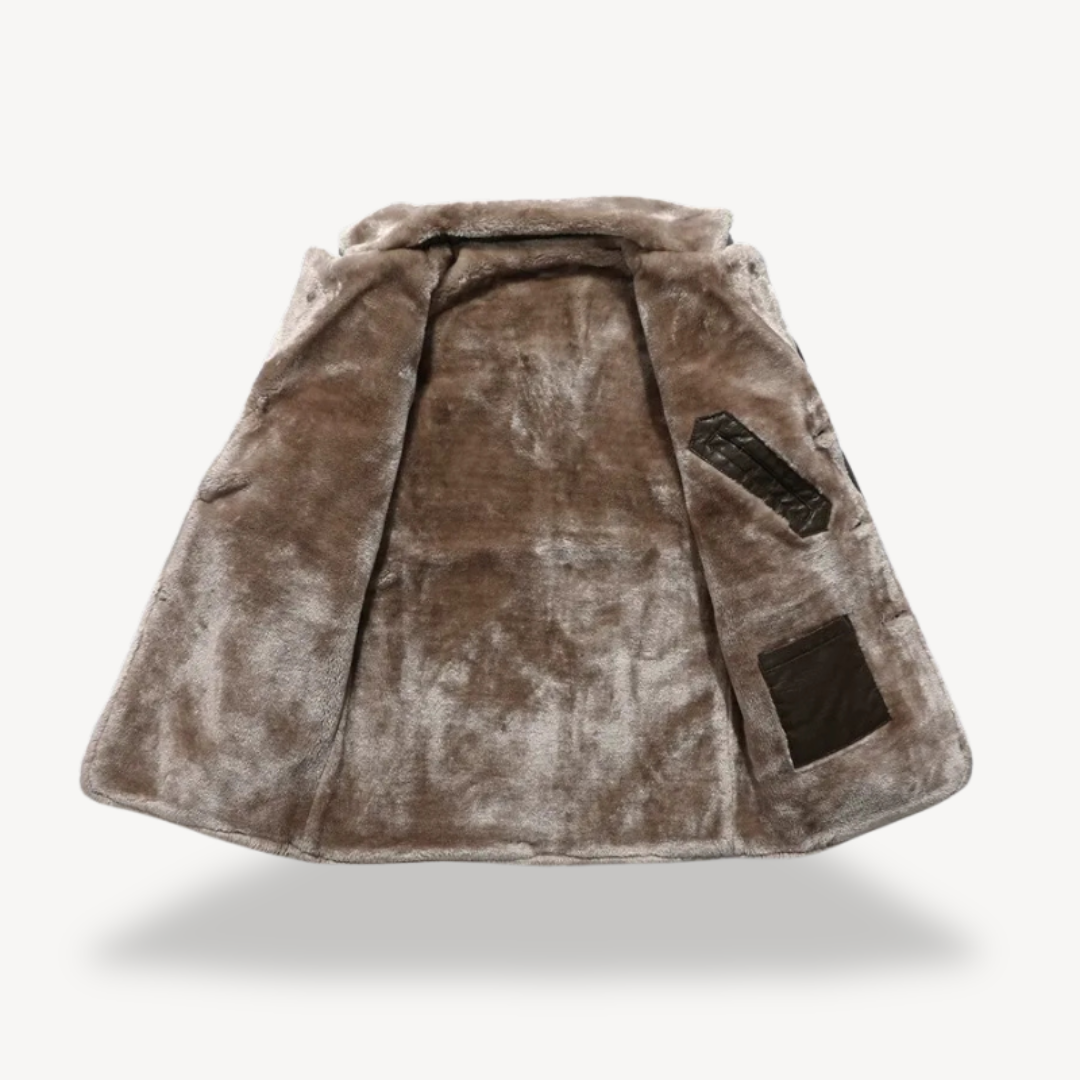 Elarova | Kunstpelz-Lederjacke Herren