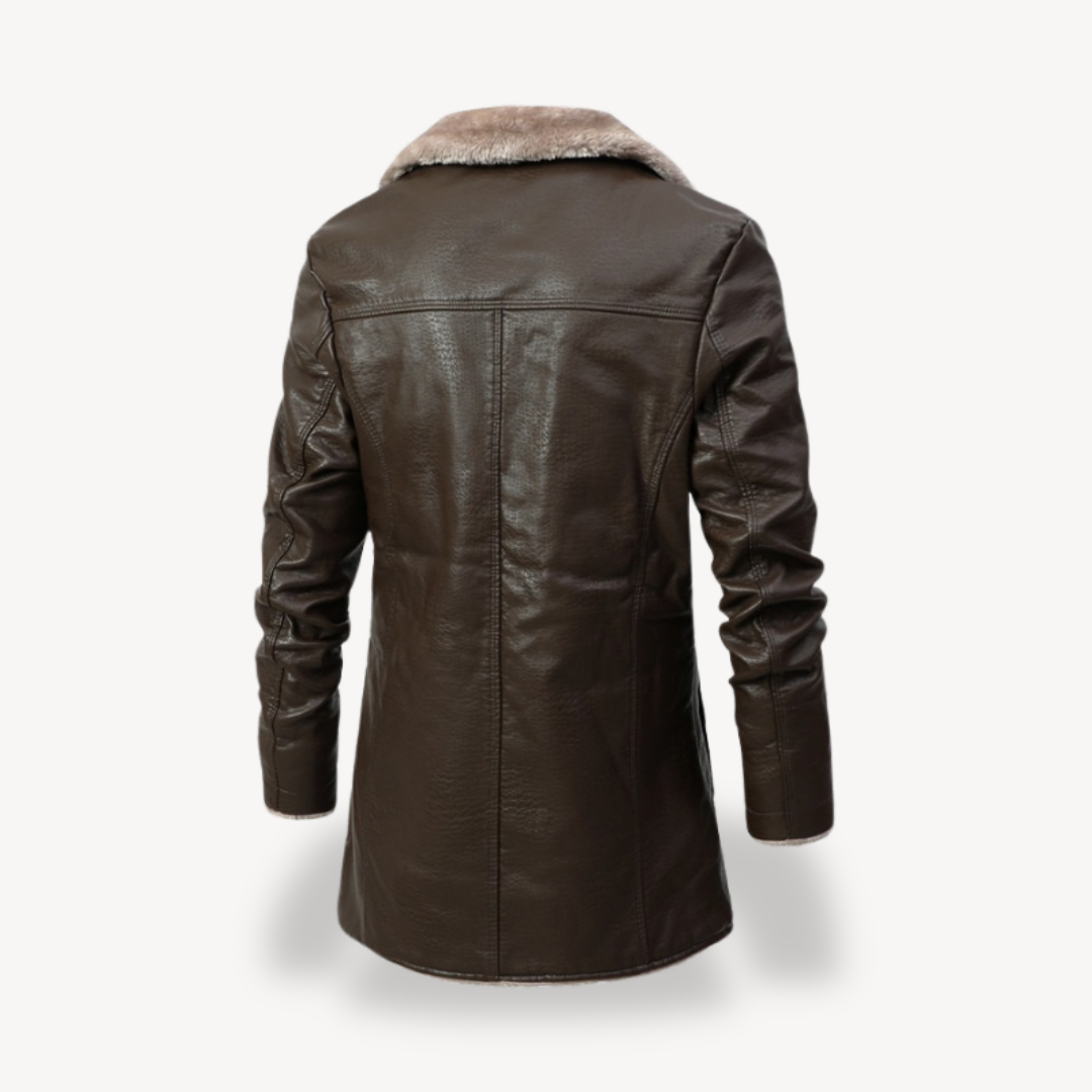 Elarova | Kunstpelz-Lederjacke Herren