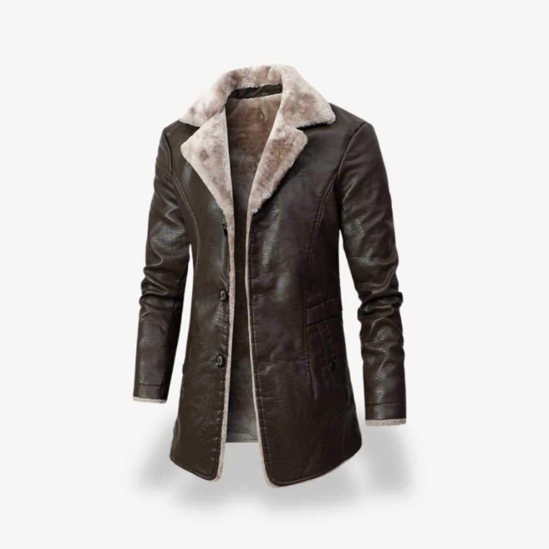 Elarova | Kunstpelz-Lederjacke Herren