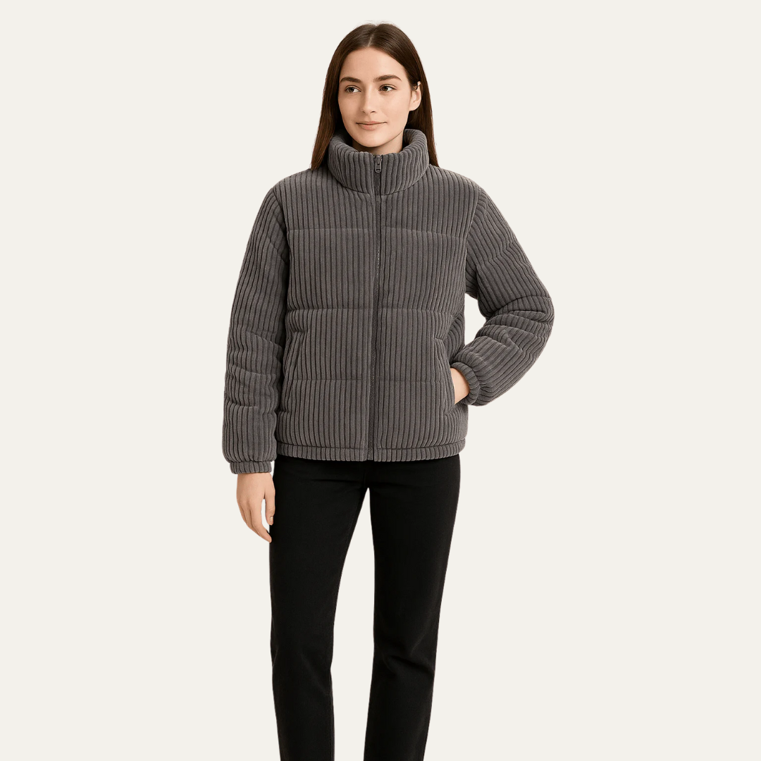 Elarova | Kurze CordSteppjacke für Damen
