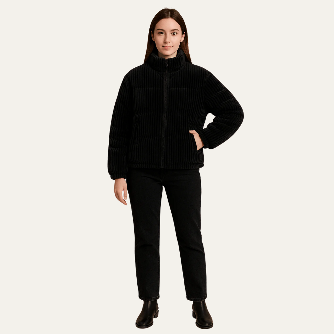 Elarova | Kurze CordSteppjacke für Damen