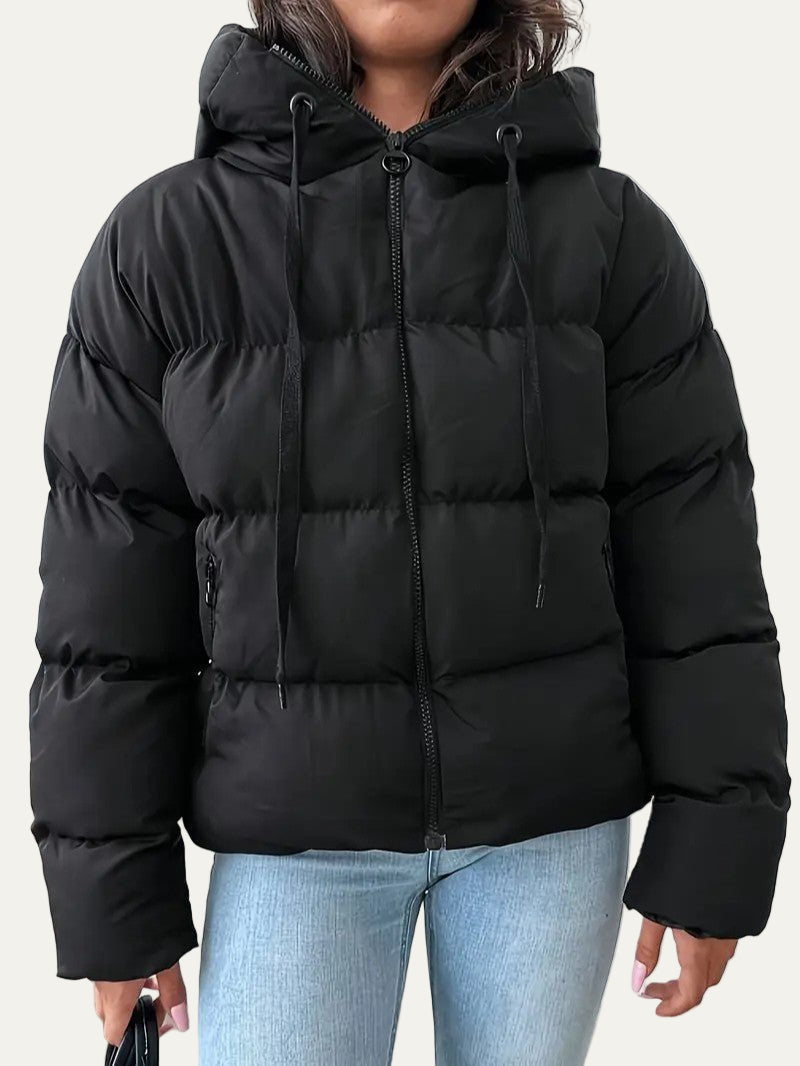 Elarova | Kurze Damen-Steppjacke mit Kapuze
