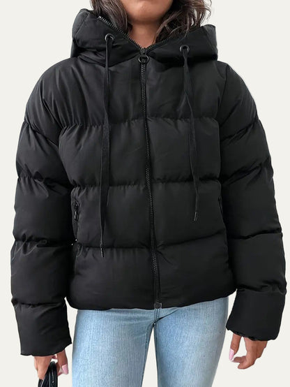 Elarova | Kurze Damen-Steppjacke mit Kapuze