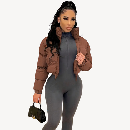 Elarova | Kurze Pufferjacke mit Reißverschluss für Damen