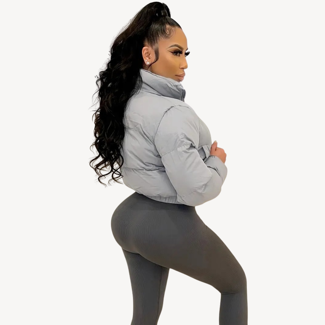 Elarova | Kurze Pufferjacke mit Reißverschluss für Damen