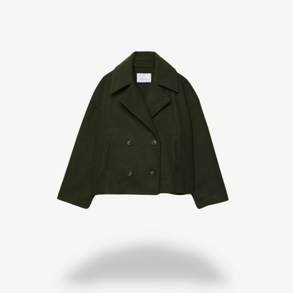 Elarova | Kurzer Woll-Peacoat für Damen