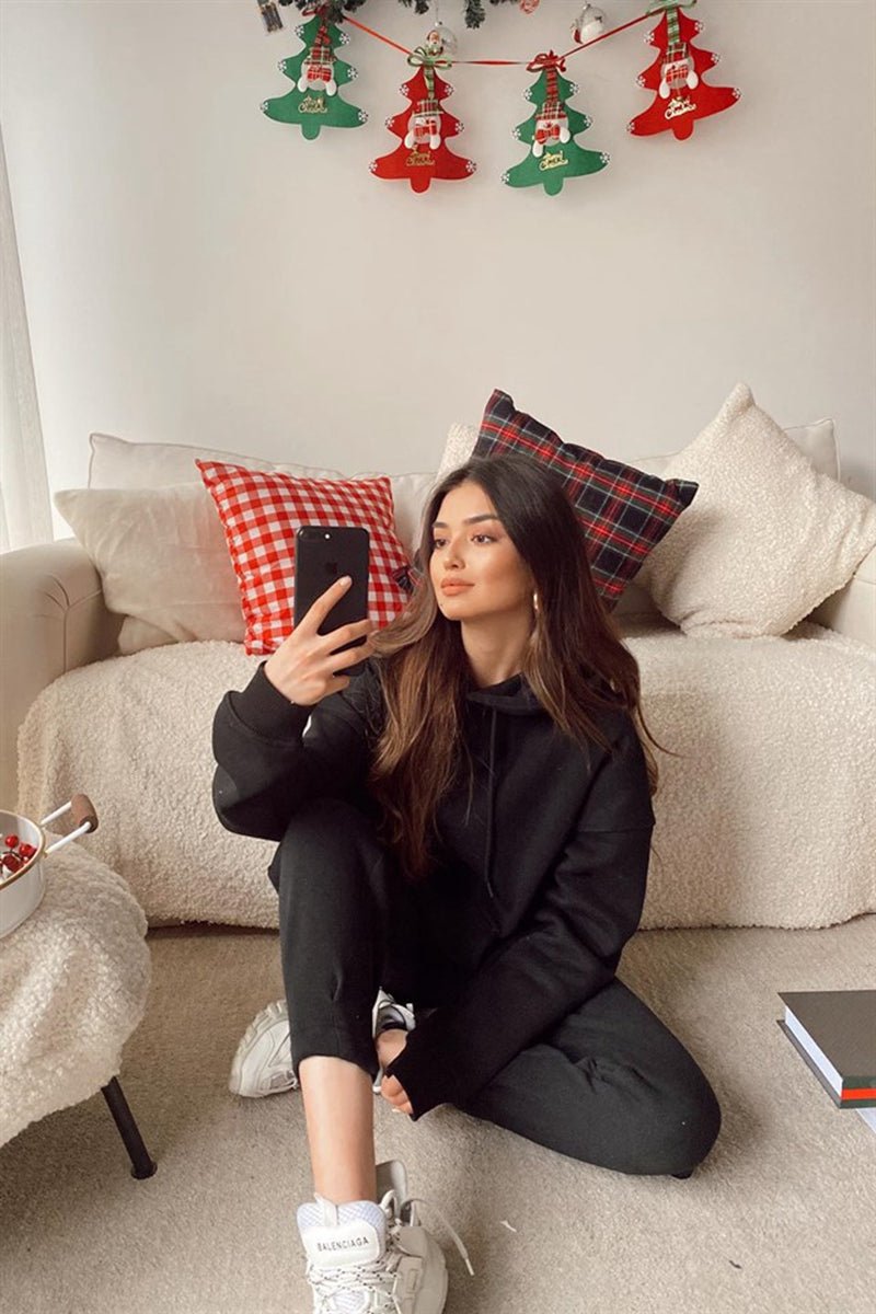 Elarova | Kuschelige Damen-Set mit Hoodie und Sweatpants | Bequeme Pullover-Sweatshirts