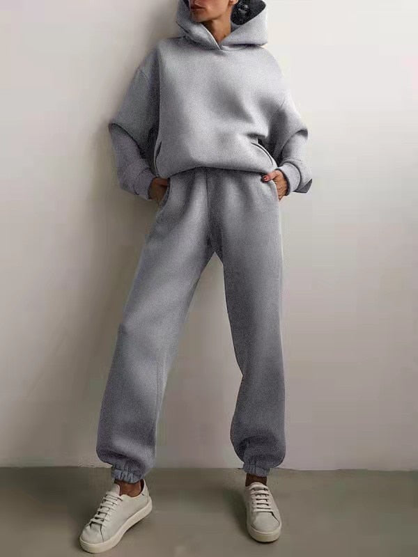 Elarova | Kuschelige Damen-Set mit Hoodie und Sweatpants | Bequeme Pullover-Sweatshirts
