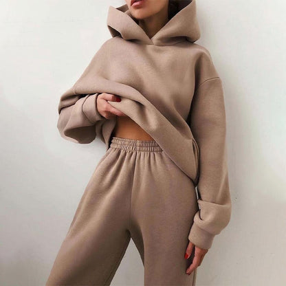 Elarova | Kuschelige Damen-Set mit Hoodie und Sweatpants | Bequeme Pullover-Sweatshirts