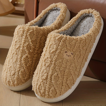 Elarova | Kuschelige Plüschgefütterte Winterpantoffeln – Warm Und Bequem Für Den Winter