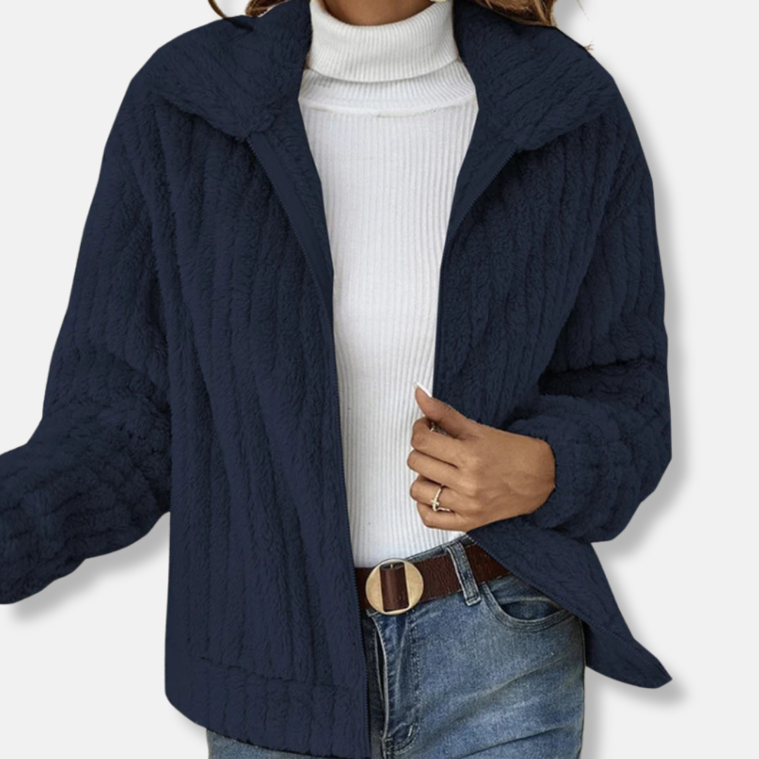 Elarova | Kuschelige SherpaJacke für Damen mit Reißverschluss