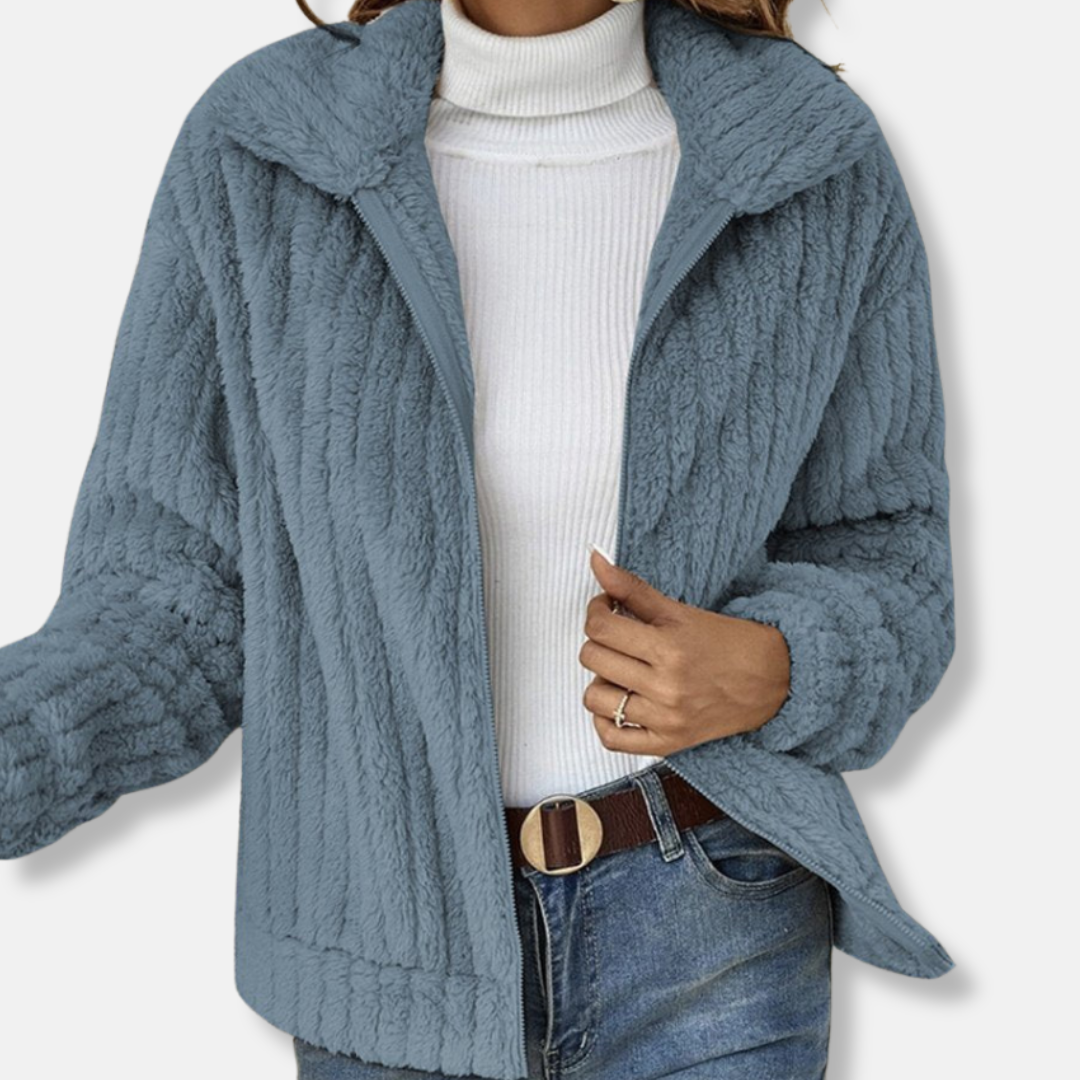 Elarova | Kuschelige SherpaJacke für Damen mit Reißverschluss