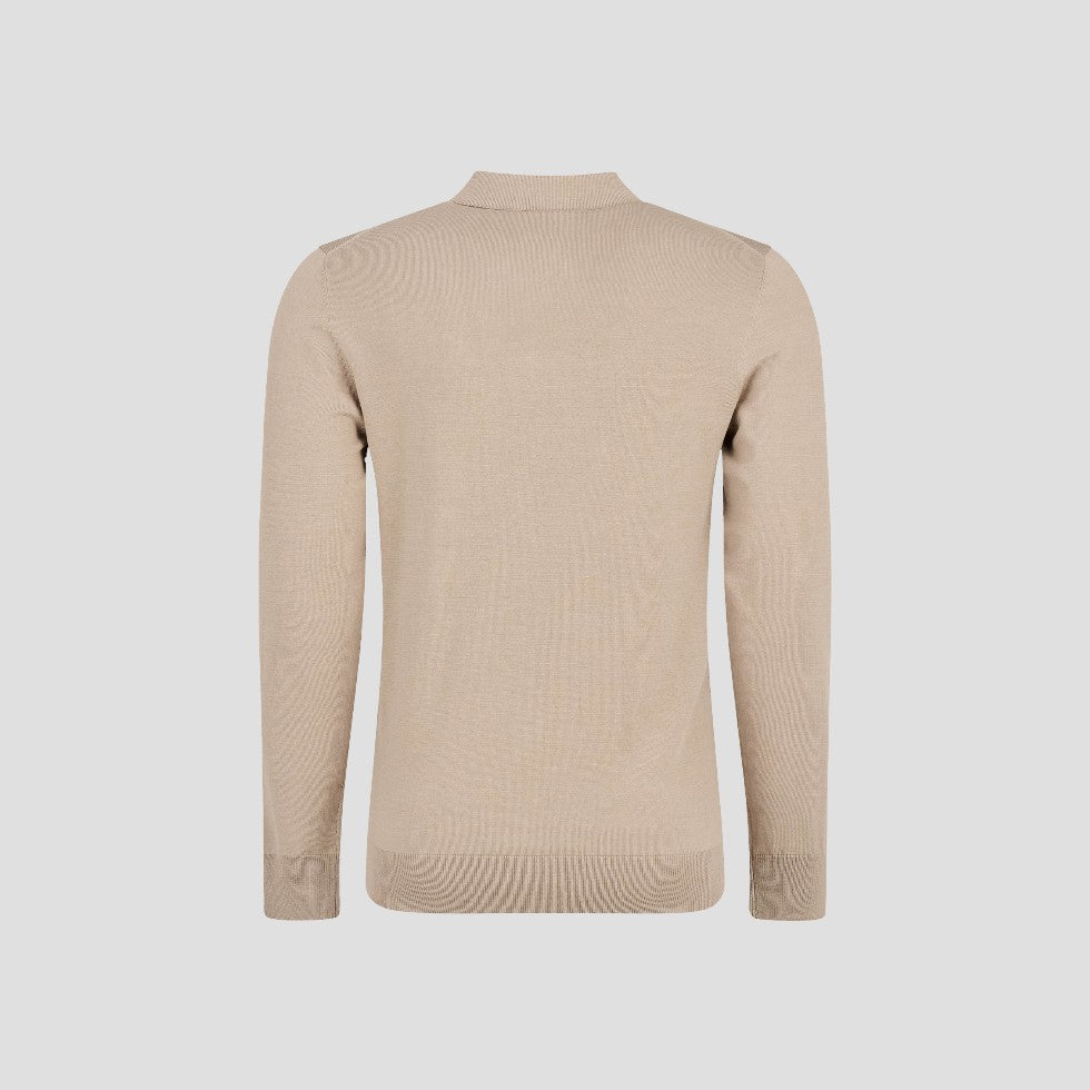 Elarova | Langarm-Poloshirt aus Baumwolle für Herren