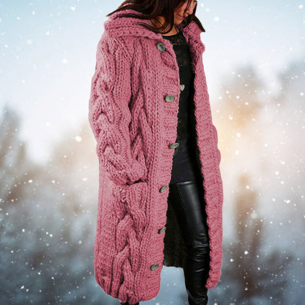 Elarova | Lange Strick Strickjacke