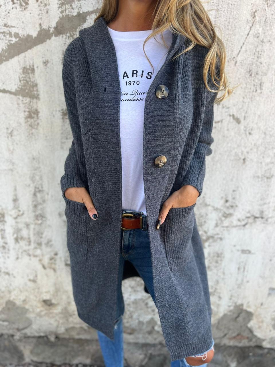 Elarova | Lange Und Bequeme Strickjacke