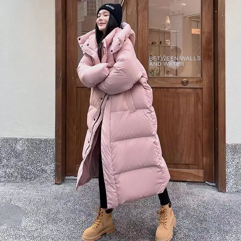 Elarova | Langer Daunenjacke - Stil Mit Kapuze