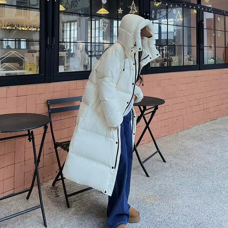 Elarova | Langer Daunenjacke - Stil Mit Kapuze