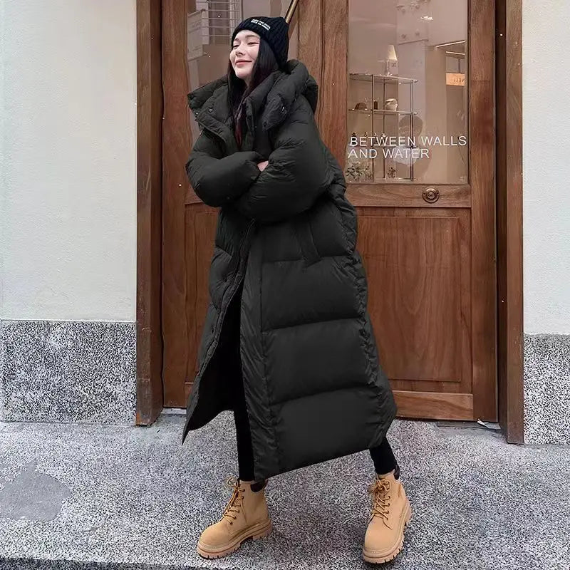 Elarova | Langer Daunenjacke - Stil Mit Kapuze