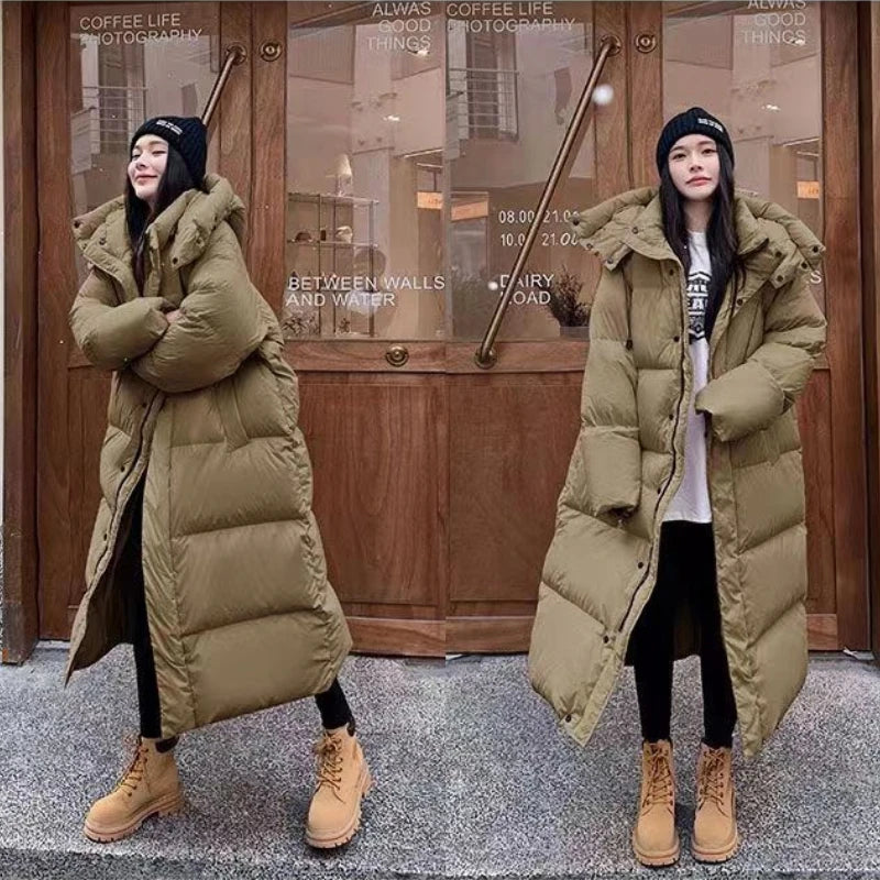 Elarova | Langer Daunenjacke - Stil Mit Kapuze