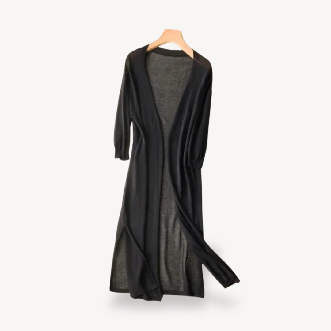 Elarova | Langer Duster-Cardigan aus Strick für Damen