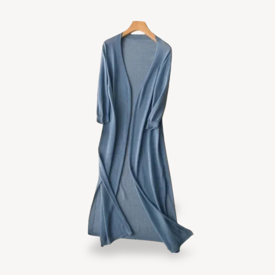Elarova | Langer Duster-Cardigan aus Strick für Damen