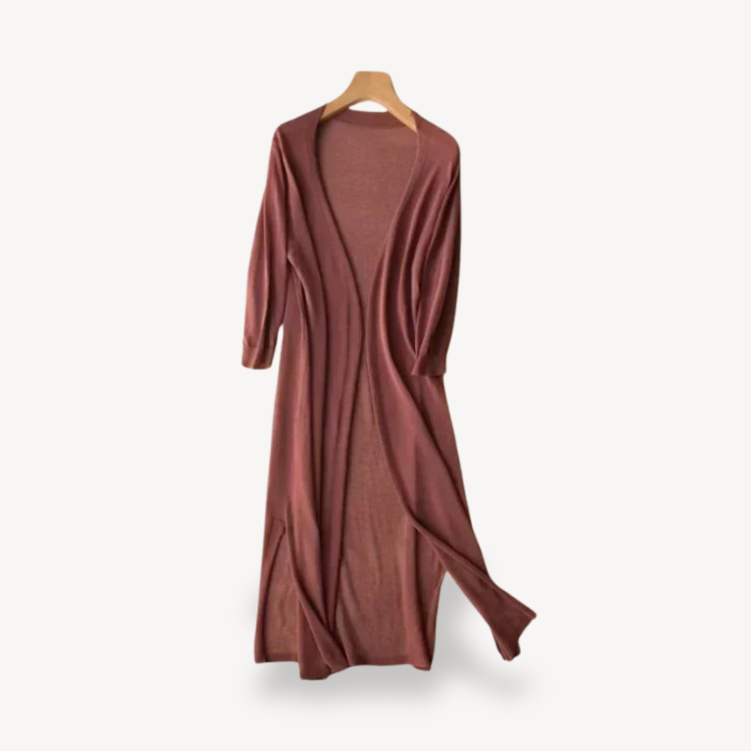 Elarova | Langer Duster-Cardigan aus Strick für Damen