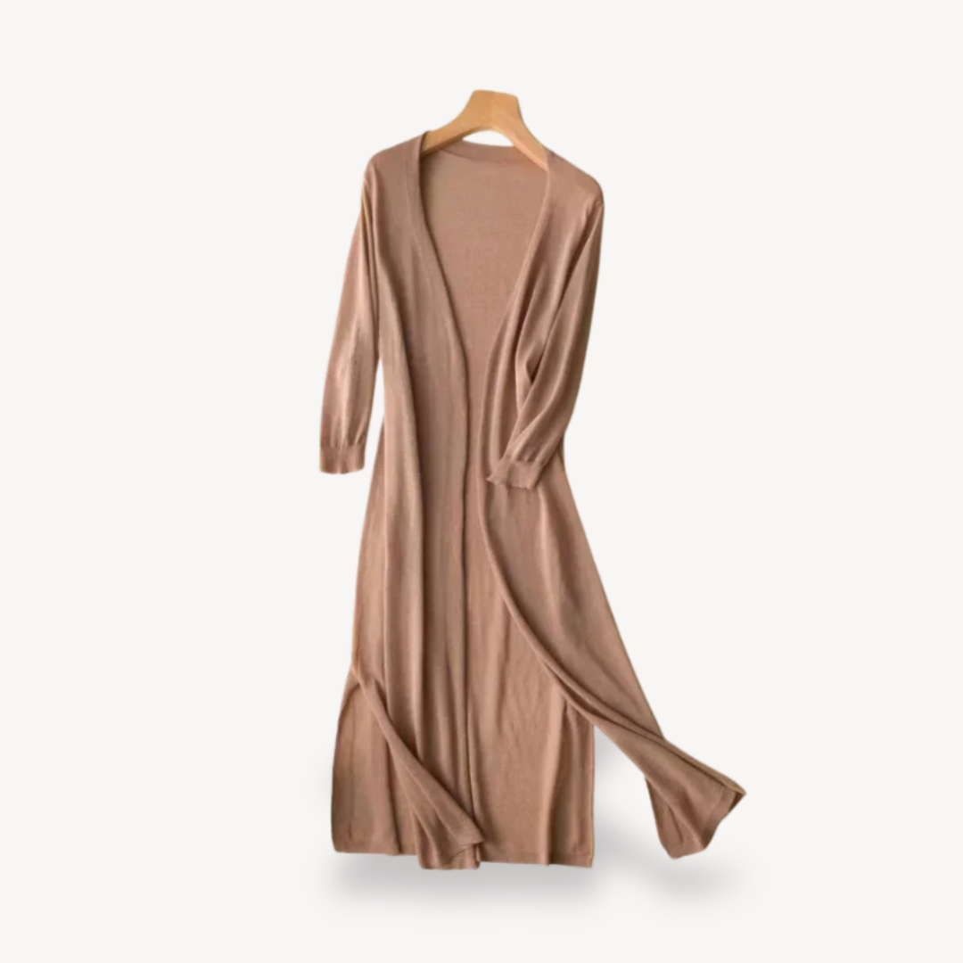 Elarova | Langer Duster-Cardigan aus Strick für Damen