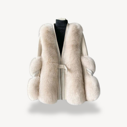 Elarova | Langer Mantel aus Kunstpelz für Damen