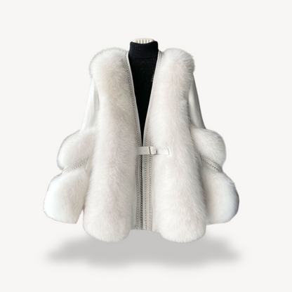 Elarova | Langer Mantel aus Kunstpelz für Damen