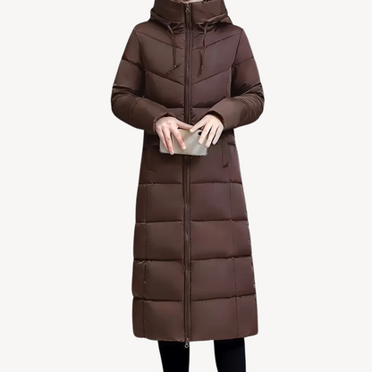 Elarova | Langer Puffermantel für Damen