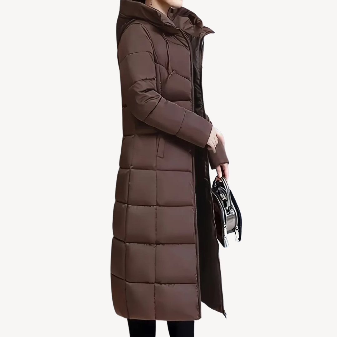 Elarova | Langer Puffermantel für Damen