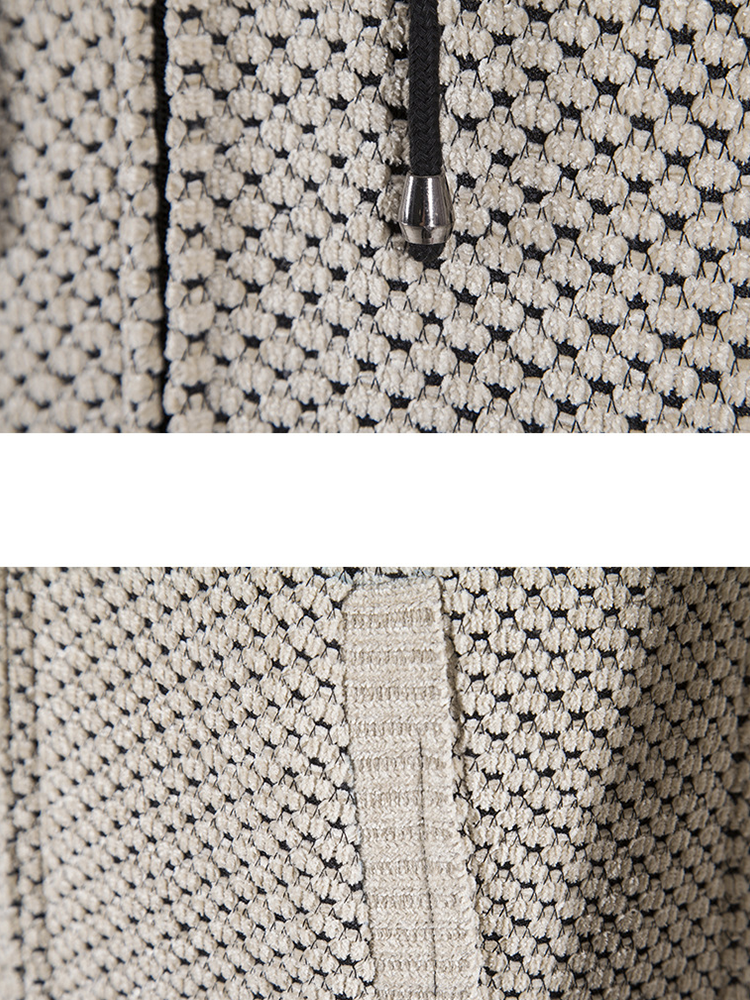Elarova | Langer Strickpullover mit Kapuze für Herren