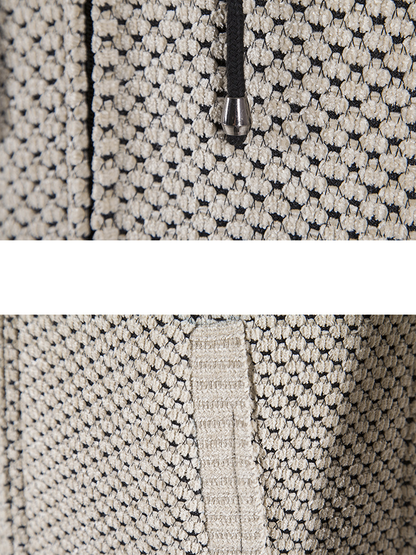Elarova | Langer Strickpullover mit Kapuze für Herren