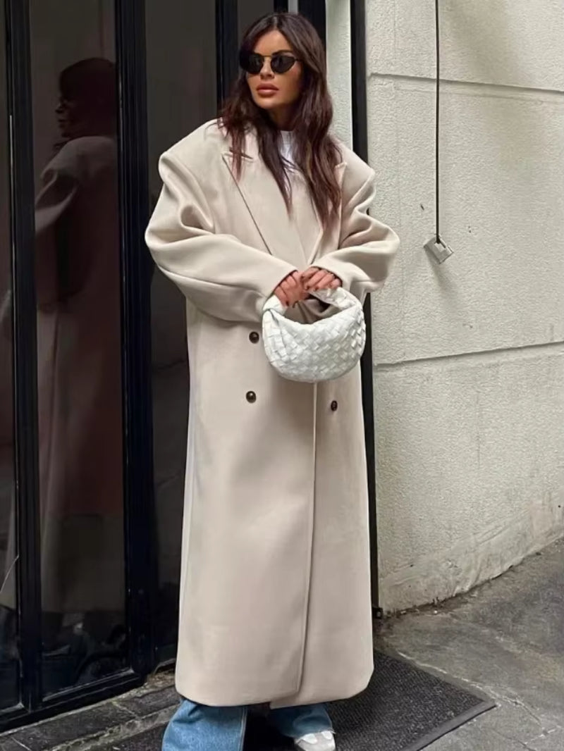 Elarova | Langer Übergroßer Mantel Für Damen
