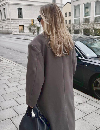 Elarova | Langer Übergroßer Mantel Für Damen